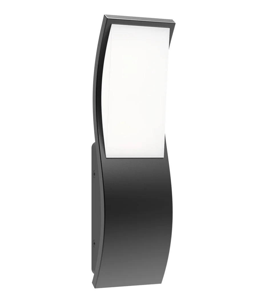 OLA Exterior LED Wavy Rectangular Surface Mounted Wall Lights IP65