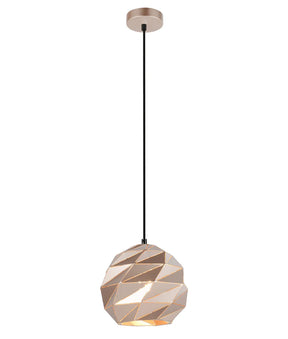 ORIGAMI: Interior Large Dome Carved Iron Origami Style Pendant Lights