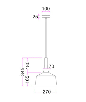 OXIDO: Interior Rustic Brown with Travertine Highlight Angled Dome Pendant Lights