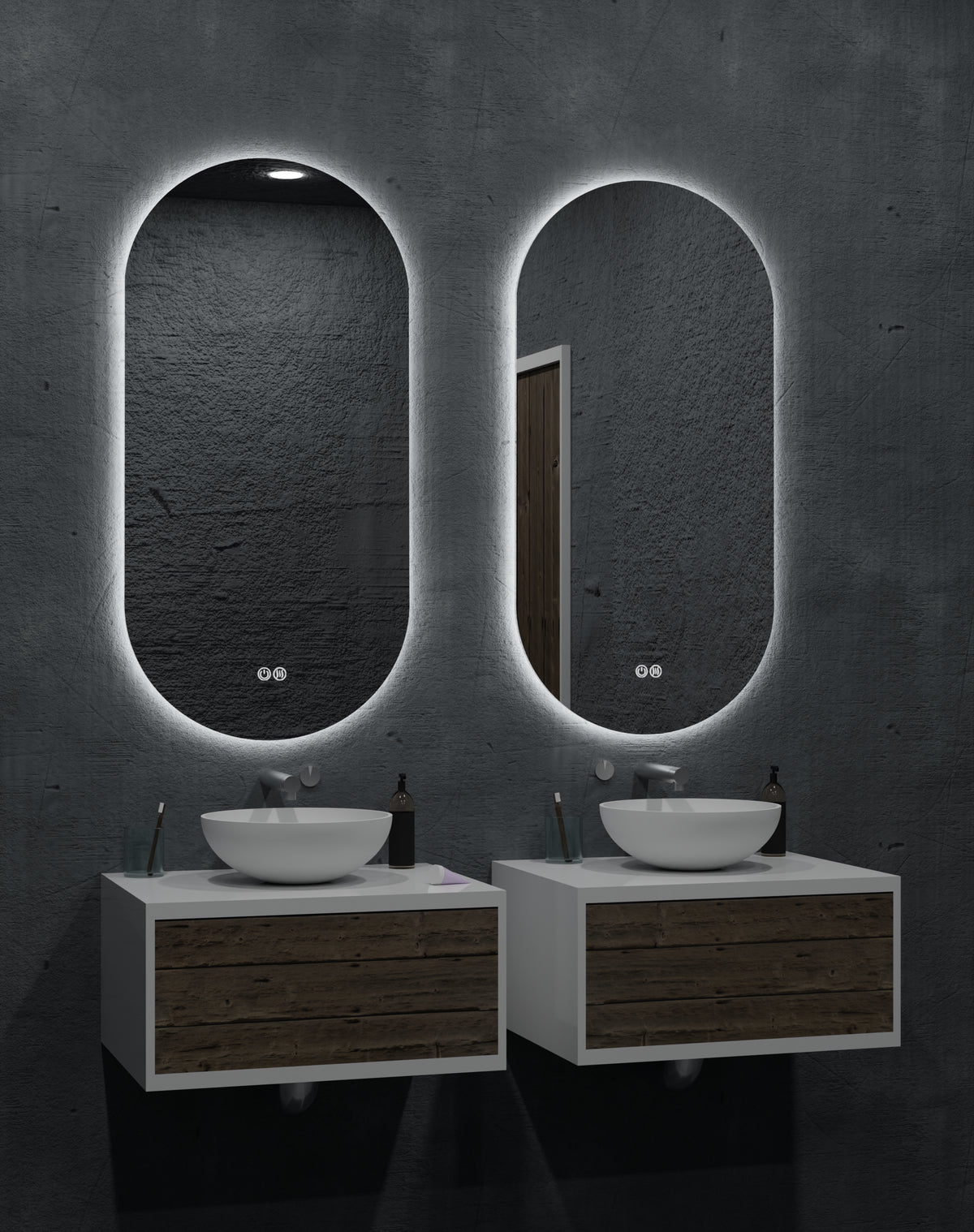 ORVIS S Oval Backlit LED Bathroom Mirror