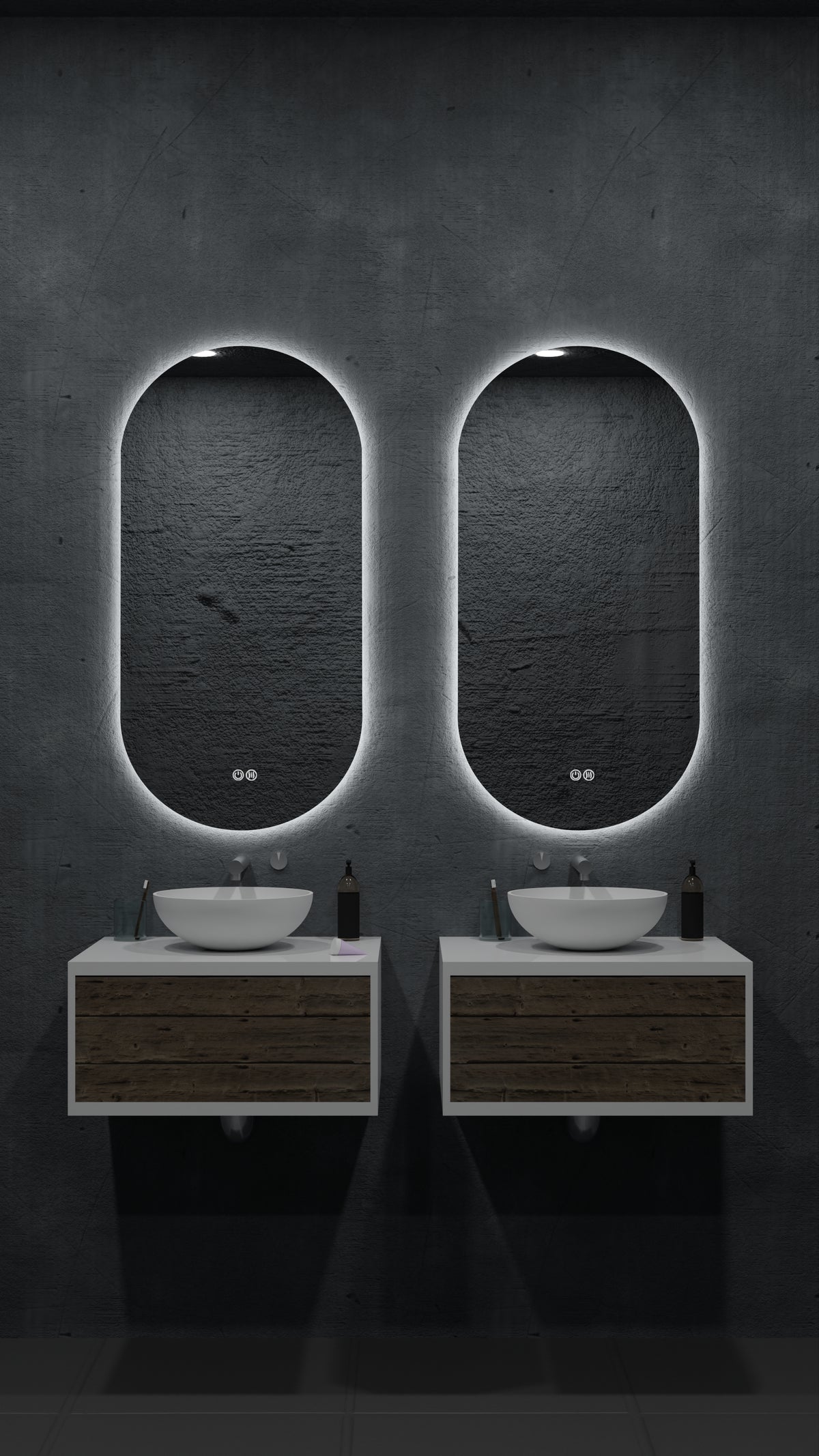 ORVIS S Oval Backlit LED Bathroom Mirror