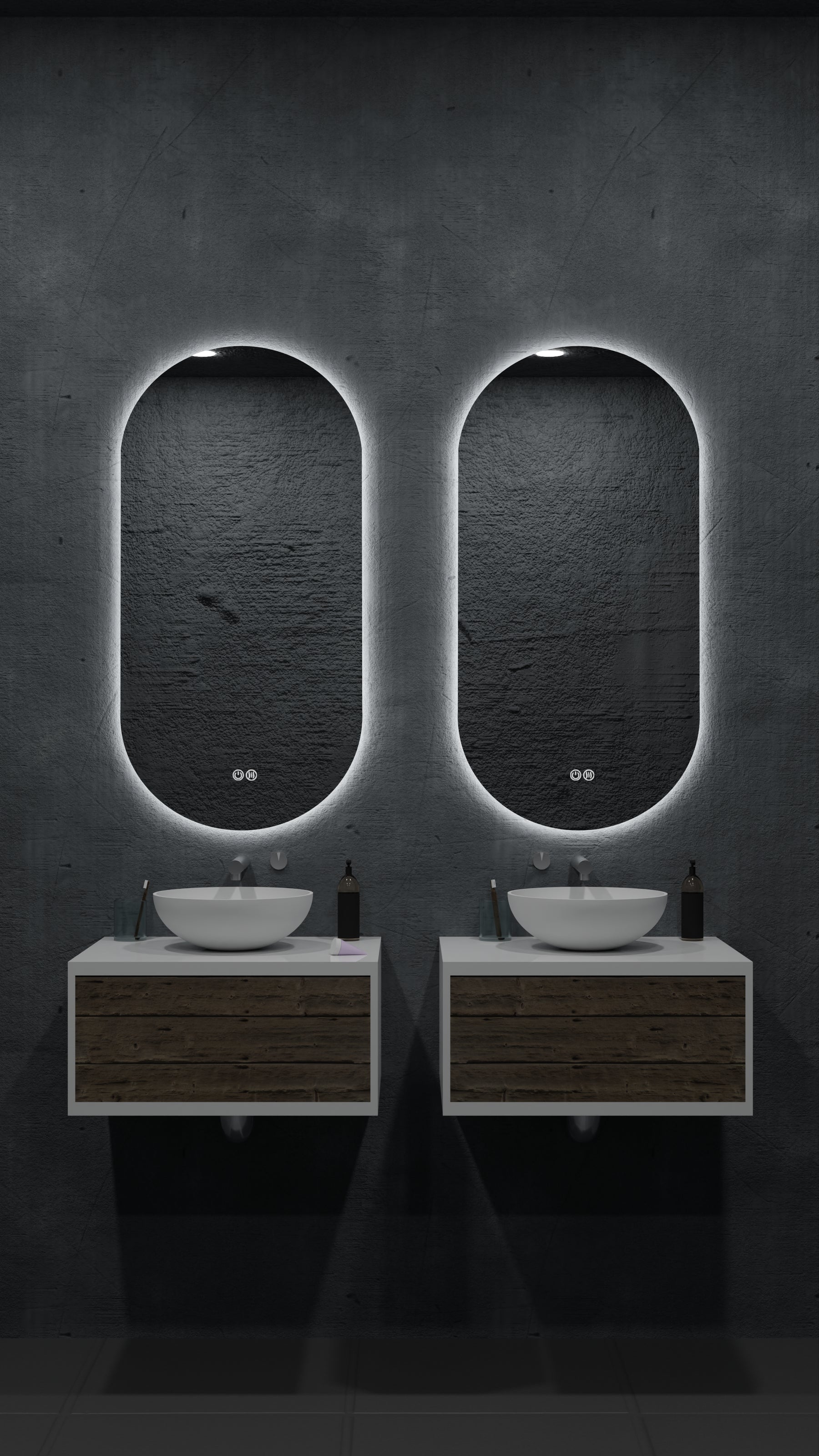ORVIS S Oval Backlit LED Bathroom Mirror