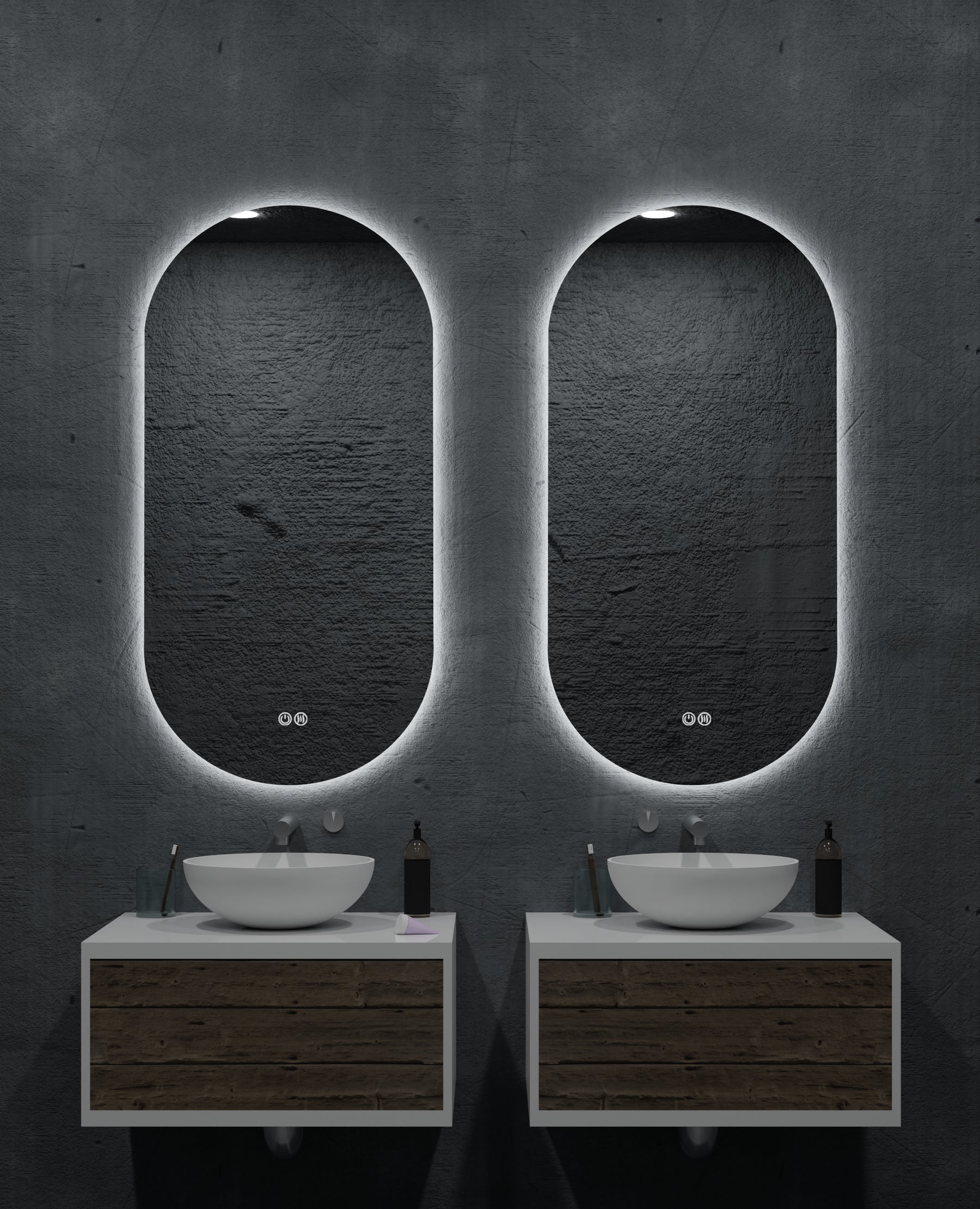 ORVIS S Oval Backlit LED Bathroom Mirror
