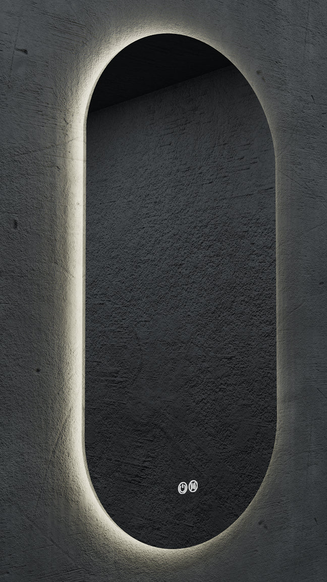 ORVIS S Oval Backlit LED Bathroom Mirror