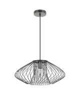 PARRILLA: Interior Oval Cage Iron Pendant Lights OD440mm