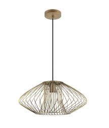 PARRILLA: Interior Oval Cage Iron Pendant Lights OD440mm
