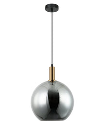 PATERA: Interior Glass with Extended Bronze Highlight Pendant Lights