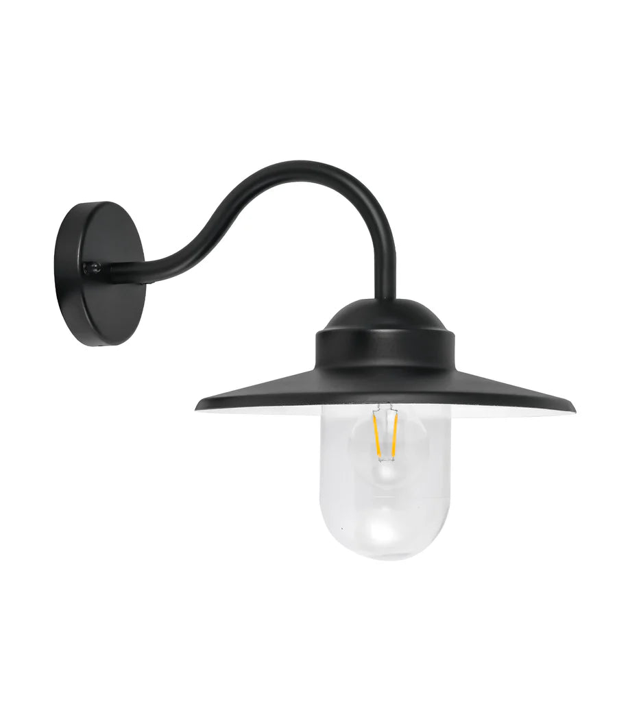 PAYONG Exterior Sun Hat Shape with Clear Glass Wall Lights IP44