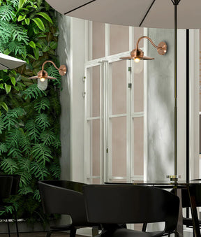 PAYONG Exterior Sun Hat Shape with Clear Glass Wall Lights IP44