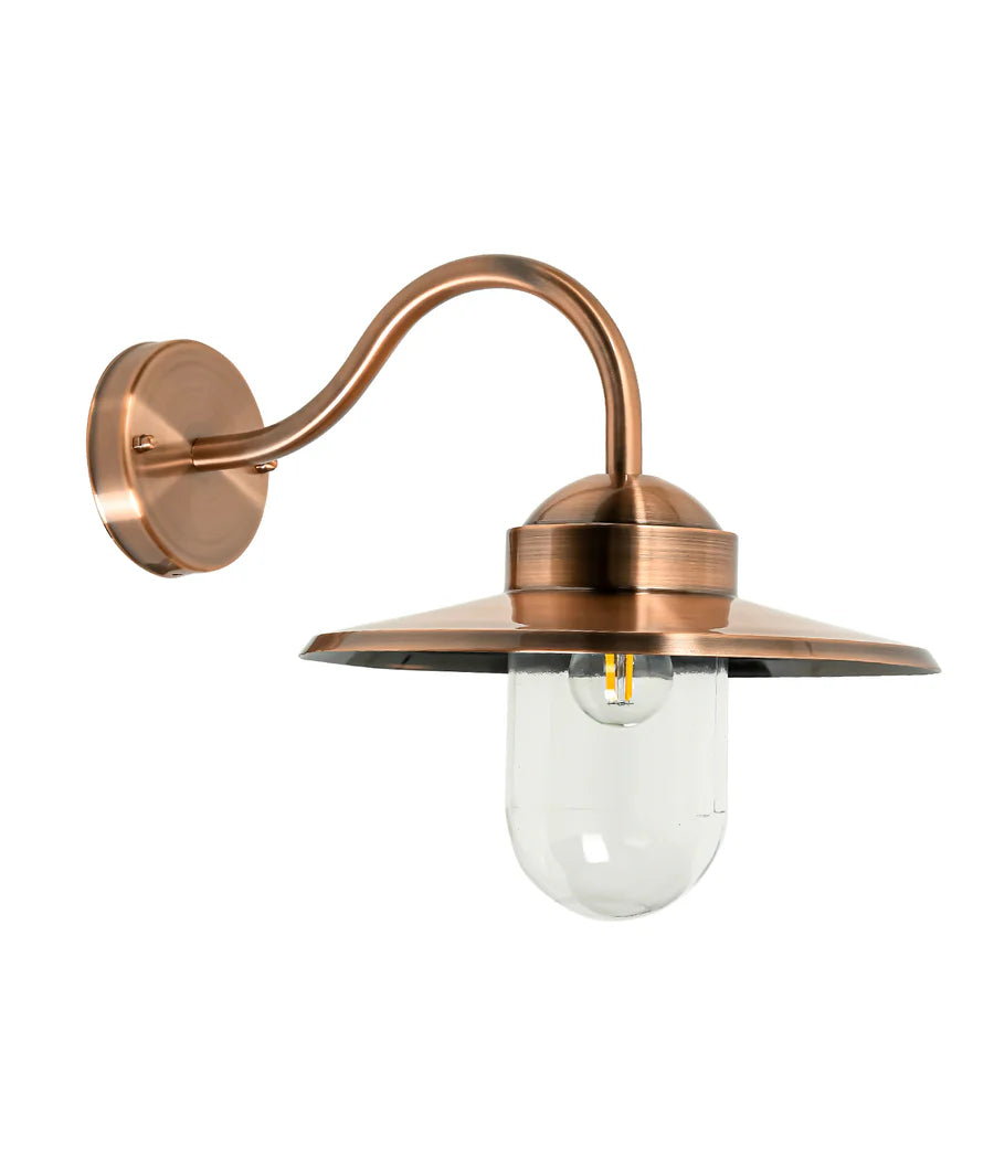 PAYONG Exterior Sun Hat Shape with Clear Glass Wall Lights IP44