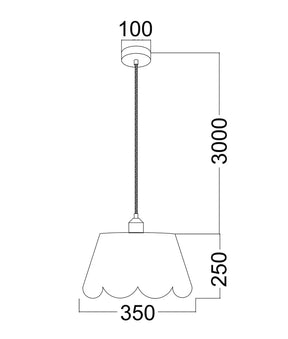 PENSHADE: Interior Slanted with Flower Pattern Laser Cut Pendant Lights