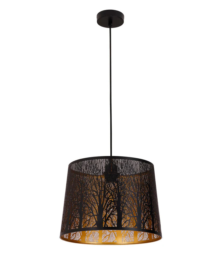 PENSHADE: Interior Slanted with Tree Pattern Laser Cut Pendant Lights