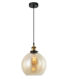 PESINI: Interior Wine Glass with Antique Brass/ Chrome Highlight Pendant Lights