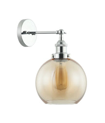 PESINI Interior Swing Arm Glass with Antique Brass/ Chrome Highlight Wall Lights