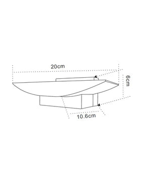 PHOENIX City Series LED Interior Curved Up Light Wall Light