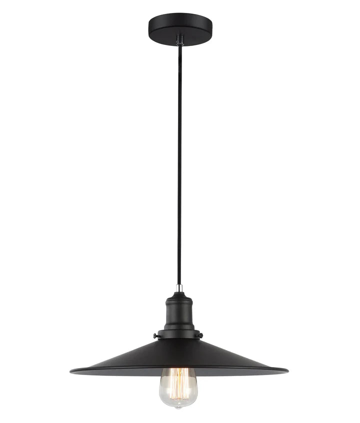 PIATTO: Industrial Black Coolie Pendant Lights