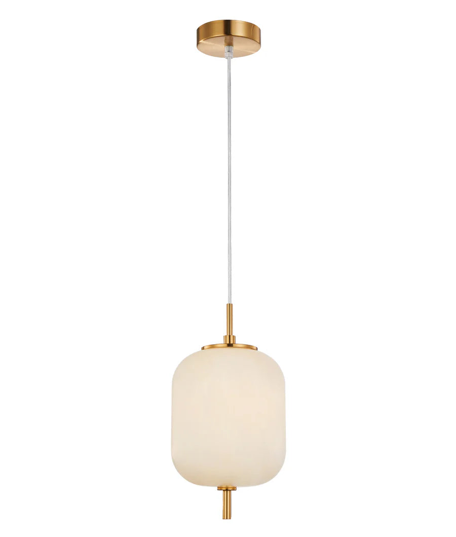 PINO: Interior Opal Matte / Smokey Black Mirror Finish Jar Pendant Lights