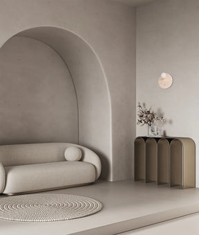 Wall Int S/M G9 Round Travertine Base w/Beige Finish Inc Switch & Round Opal Diffuser