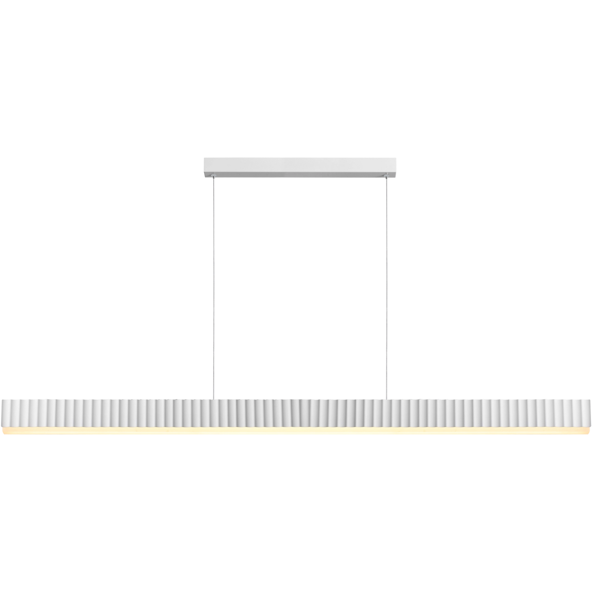 Prinia Waved 1532mm Linear LED Pendant white