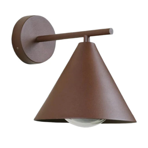 Becard E27 Cone Exterior Modern Coach Wall Light Rust IP65
