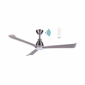 Polo DC 1320mm 3 ABS Blade WIFI & Remote Control Ceiling Fan with Variable Dim 15w CCT LED Light Nickel/Driftwood