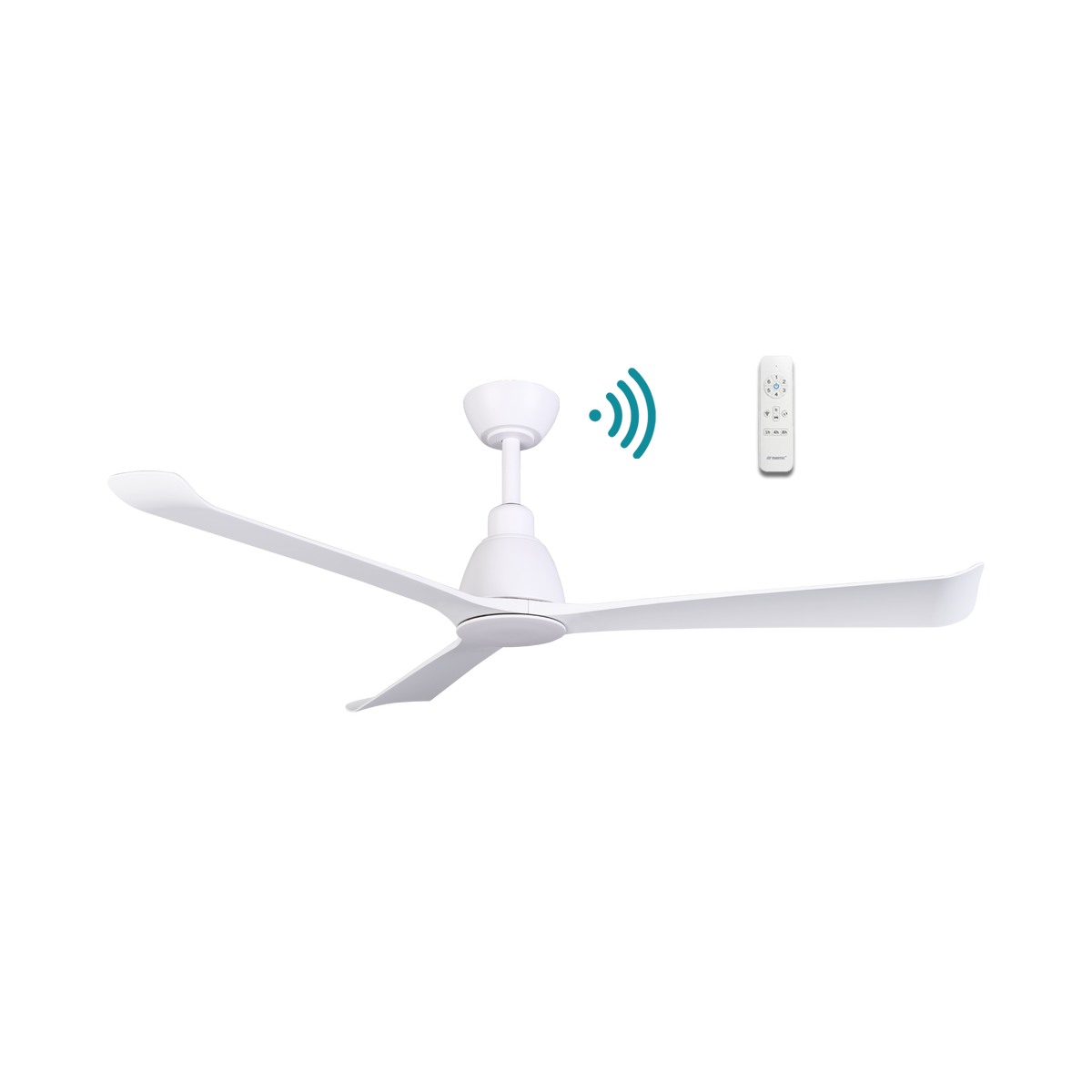 Polo DC 1320mm 3 ABS Blade WIFI & Remote Control Ceiling Fan Only Matt White