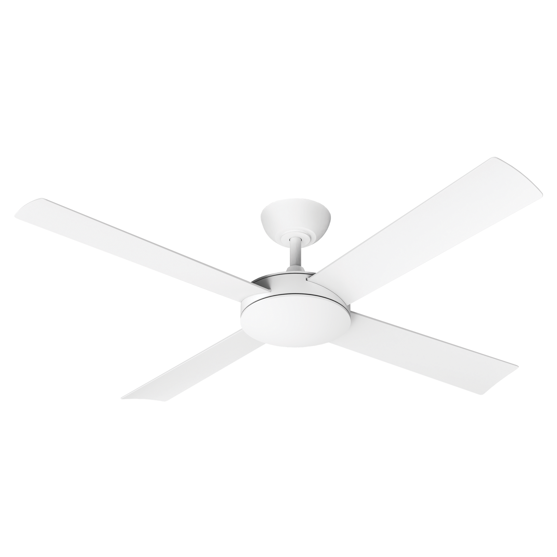 Proton DC 1320mm All ABS 4 Fast Fix Blade Wall Control Ceiling Fan Only Matt White