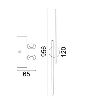 RACHA Interior Linear LED Tri-CCT Wall Lights