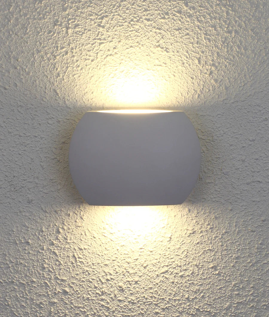 REMO Surface Mounted LED Exterior Curved Up/Down Wall Lights IP54