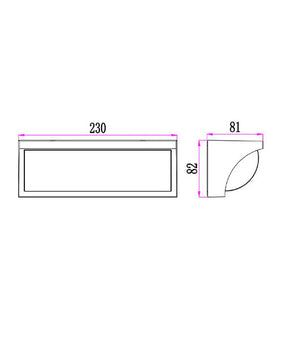 REPISATRI Exterior LED Tri-CCT Curved Wedge Surface Mounted Wall Lights IP65