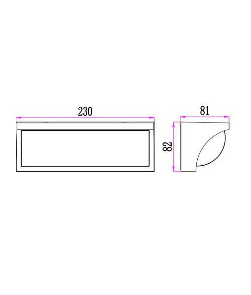 REPISATRI Exterior LED Tri-CCT Curved Wedge Surface Mounted Wall Lights IP65
