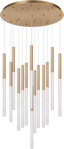 Rhea Pencil Drop 14 Light LED Pendant Black