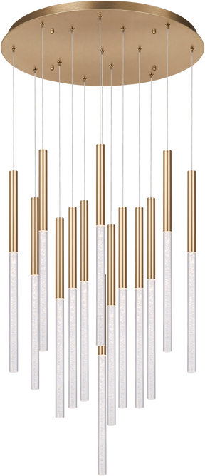 Rhea Pencil Drop 14 Light LED Pendant Black