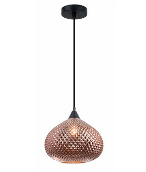 RICTUS: Bohemian Glass With Quadrilateral Segment Wine Glass Shape Pendant Lights