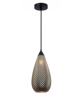 RICTUS: Bohemian Glass with Quadrilateral Segments Tear Drop Shape Pendant Lights