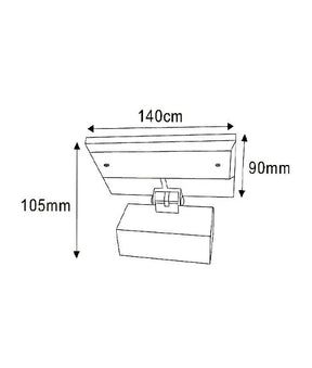 WALL Int City S/M ADJ 6W RECT Uplighter Matt Wh 3K 244 Lm