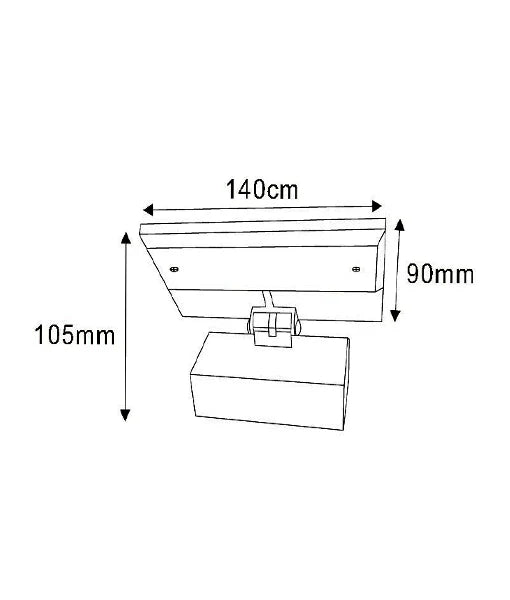 WALL Int City S/M ADJ 6W RECT Uplighter Matt Wh 3K 244 Lm
