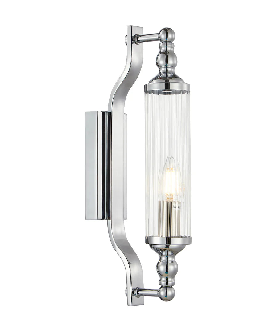 RODILLO Interior Tubular Clear Glass Wall Lights