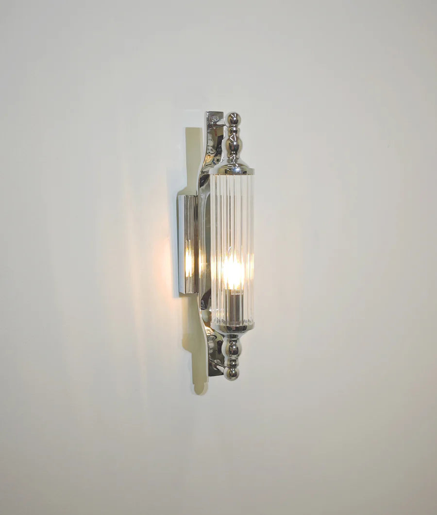 RODILLO Interior Tubular Clear Glass Wall Lights