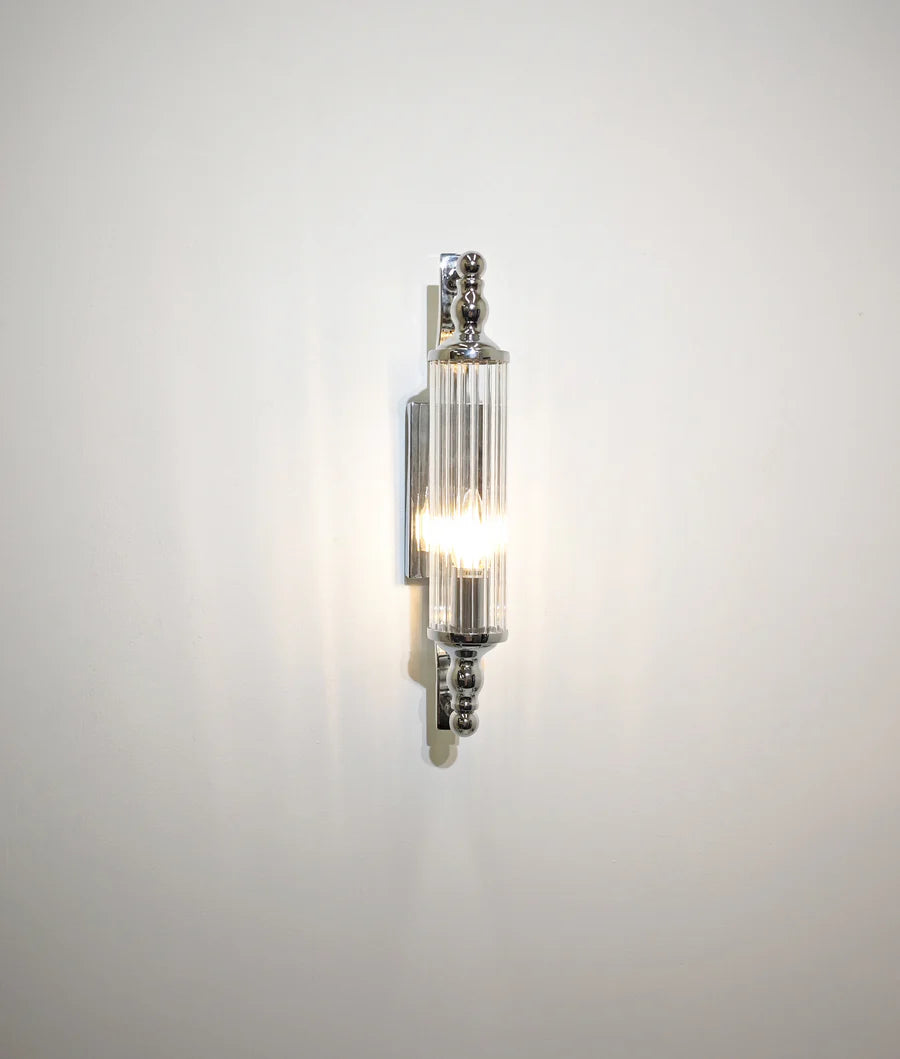 RODILLO Interior Tubular Clear Glass Wall Lights