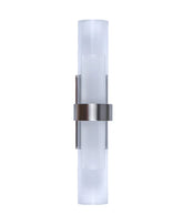 ROME City Series LED Interior Satin Chrome Tubular Up/Down Wall Light