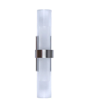 ROME City Series LED Interior Satin Chrome Tubular Up/Down Wall Light