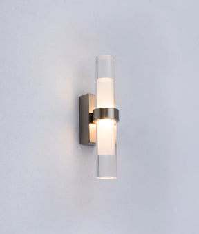 ROME City Series LED Interior Satin Chrome Tubular Up/Down Wall Light