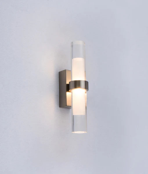 ROME City Series LED Interior Satin Chrome Tubular Up/Down Wall Light