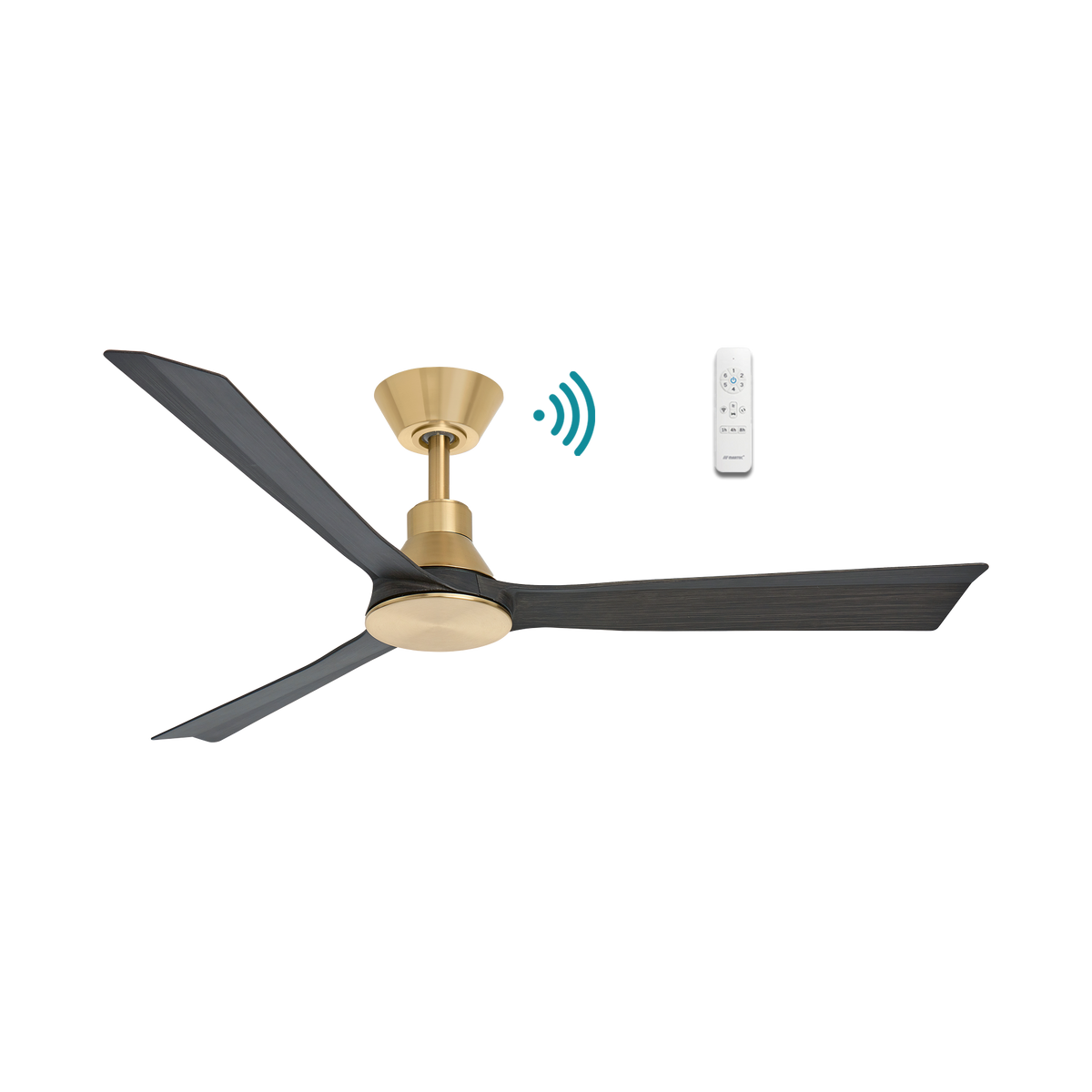 Riviera DC 1320mm 3 ABS Blade WIFI & Remote Control Ceiling Fan Only Antique Bronze/Charcoal