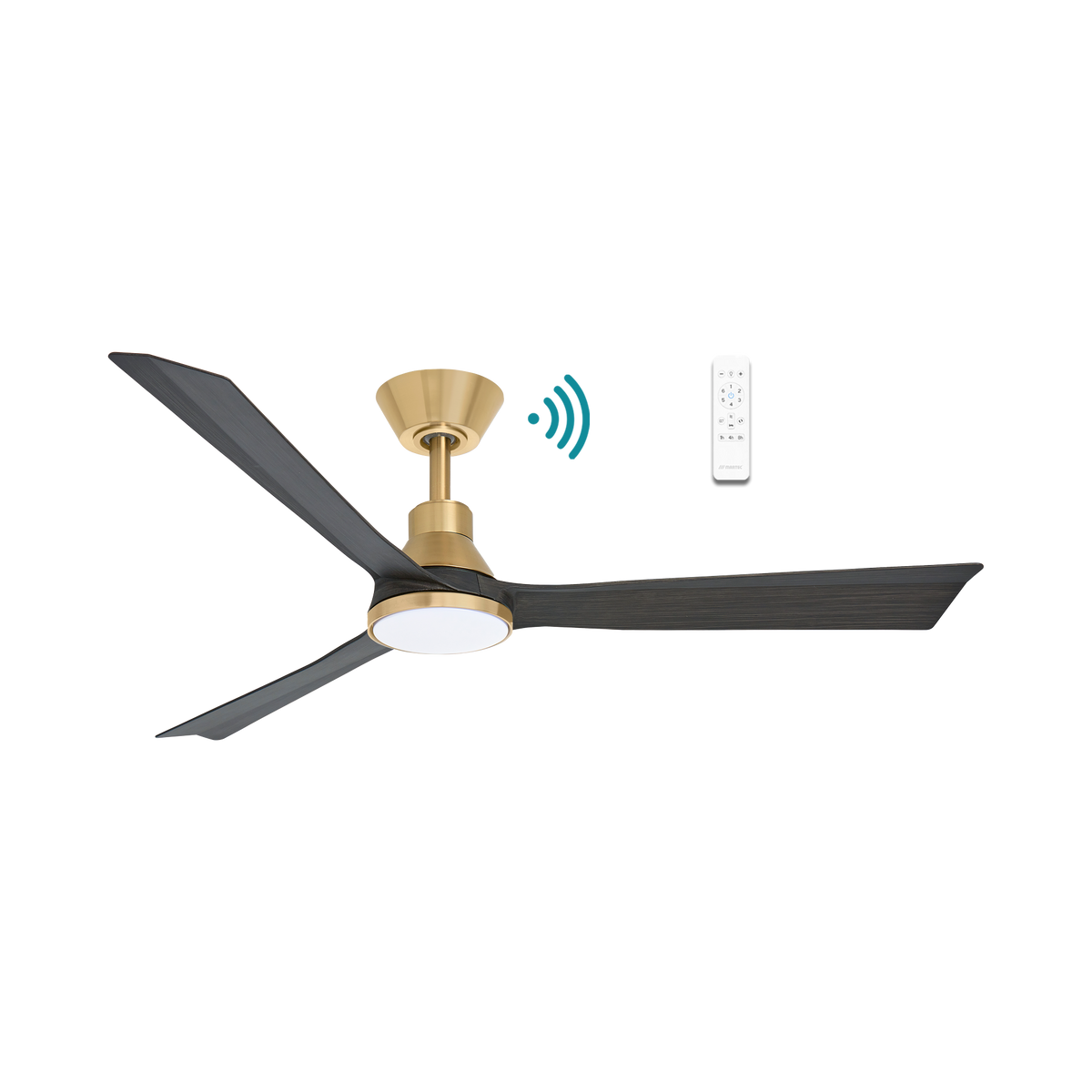 Riviera DC 1320mm 3 ABS Blade WIFI & Remote Control Ceiling Fan with Variable Dim 15w CCT LED Light Antique Bronze/Charcoal