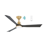 Riviera DC 1320mm 3 ABS Blade WIFI & Remote Control Ceiling Fan with Variable Dim 15w CCT LED Light Antique Bronze/Charcoal