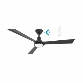 Riviera DC 1320mm 3 ABS Blade WIFI & Remote Control Ceiling Fan with Variable Dim 15w CCT LED Light Matt Black