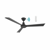 Riviera DC 1320mm 3 ABS Blade WIFI & Remote Control Ceiling Fan Only Matt Black
