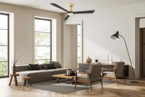 Riviera DC 1320mm 3 ABS Blade WIFI & Remote Control Ceiling Fan with Variable Dim 15w CCT LED Light Matt Black